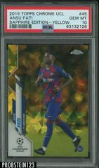 Ansu Fati [Yellow] #45 Soccer Cards 2019 Topps Chrome UEFA Champions League Sapphire Prices