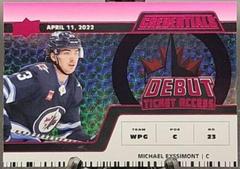 Michael Eyssimont [Pink Horizontal Debut Ticket Access] #134 Hockey Cards 2022 Upper Deck Credentials Prices