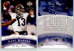Kurt Warner #13 Football Cards 2003 Upper Deck Sweet Spot Prices