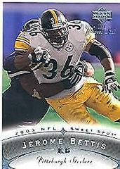 Jerome Bettis #49 Football Cards 2003 Upper Deck Sweet Spot Prices