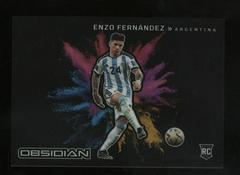 Enzo Fernandez Soccer Cards 2022 Panini Obsidian Black Colorblast Prices