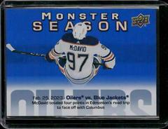Connor McDavid Hockey Cards 2023 Upper Deck Monster Season Prices