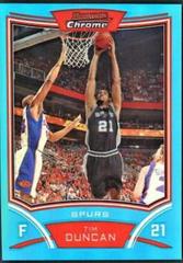 Tim Duncan [Chrome Refractor Blue] Basketball Cards 2008 Bowman Chrome Prices
