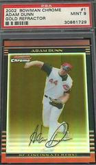 Adam Dunn [Gold Refractor] Baseball Cards 2002 Bowman Chrome Gold Prices