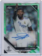 David Alaba [Neon Green Refractor] Soccer Cards 2021 Topps Chrome UEFA Champions League Autographs Prices