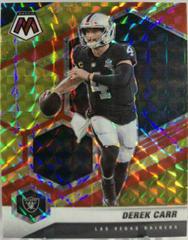 Derek Carr [Choice Fusion Red & Yellow] Football Cards 2021 Panini Mosaic Prices