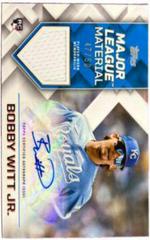Bobby Witt Jr. Baseball Cards 2022 Topps Update Major League Material Autographs Prices