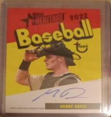 Henry Davis Baseball Cards 2022 Topps Heritage Minor League 1973 Pack Cover Autographs Prices