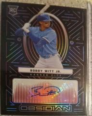 Bobby Witt Jr. [Red] Baseball Cards 2022 Panini Chronicles Obsidian Autographs Prices