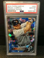 Miguel Cabrera #250 Baseball Cards 2016 Topps Chrome Sapphire Prices