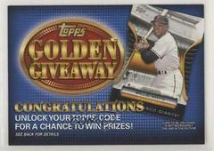 Willie Mays Baseball Cards 2012 Topps Golden Giveaway Code Prices