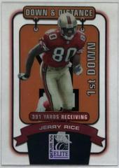 Jerry Rice [1st Down] Football Cards 2000 Panini Donruss Elite Down and Distance Prices
