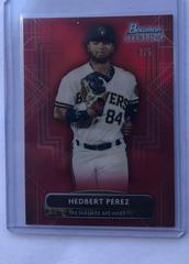Hedbert Perez [Red] #BSP-54 Baseball Cards 2022 Bowman Sterling Prices