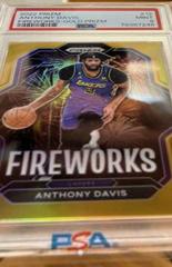 Anthony Davis [Gold] #12 Basketball Cards 2022 Panini Prizm Fireworks Prices