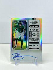 Ahmad 'Sauce' Gardner [Rookie Ticket Autograph Silver] Football Cards 2022 Panini Contenders Optic Prices