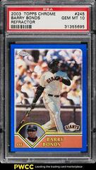 Barry Bonds [Refractor] #245 Baseball Cards 2003 Topps Chrome Prices