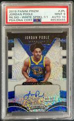 Jordan Poole [White Sparkle 1/1] #JPL Basketball Cards 2019 Panini Prizm Rookie Signatures Prices