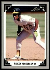 Rickey Henderson #101 Baseball Cards 1991 Leaf Prices