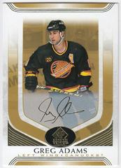 Greg Adams [Gold] Hockey Cards 2020 SP Signature Edition Legends Prices