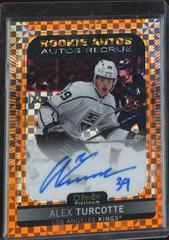 Alex Turcotte [Orange Checkers] #R-AT Hockey Cards 2021 O-Pee-Chee Rookie Autographs Prices