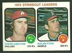 Strikeout Leaders [S. Carlton, N. Ryan] Baseball Cards 1973 Topps Prices