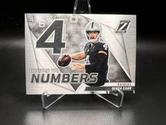 Derek Carr #BN-DC Football Cards 2022 Panini Zenith Behind the Numbers Prices
