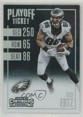 Zach Ertz [Playoff Ticket] #7 Football Cards 2016 Panini Contenders Prices