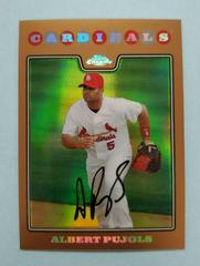 Albert Pujols [Copper Refractor] Baseball Cards 2008 Topps Chrome Prices
