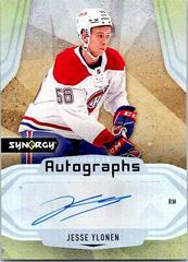 Jesse Ylonen Hockey Cards 2021 Upper Deck Synergy Autograph Rookies Prices
