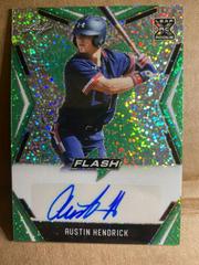 Austin Hendrick [Green] Baseball Cards 2020 Leaf Flash Autographs Prices