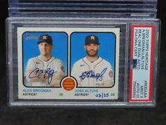 Alex Bregman, Jose Altuve Baseball Cards 2022 Topps Heritage Real One Dual Autographs Prices