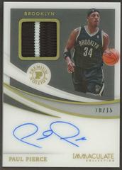 Paul Pierce [Patch Autographs Base Premium] #PA-PPE Basketball Cards 2020 Panini Immaculate Collection Prices