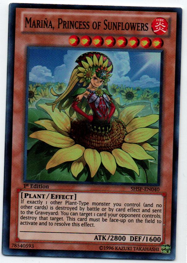 Marina, Princess of Sunflowers SHSP-EN040  YuGiOh Shadow Specters