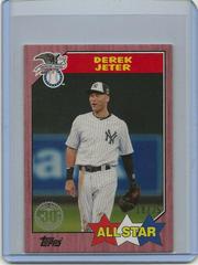 Derek Jeter [Mini Red] #87-194 Baseball Cards 2017 Topps 1987 Prices