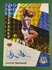 Latrell Sprewell [Gold] Basketball Cards 2019 Panini Mosaic Autographs Prices