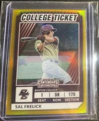 Sal Frelick [Gold] #34 Baseball Cards 2022 Panini Elite Extra Edition College Tickets Optic Prices