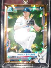Maddux Bruns [Gold] Baseball Cards 2021 Bowman Draft Sapphire Prices