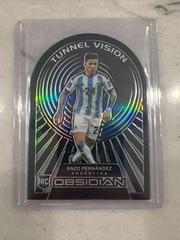 Enzo Fernandez [Blue] Soccer Cards 2022 Panini Obsidian Tunnel Vision Prices
