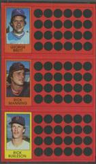 George Brett, Rick Burleson, Rick Manning Baseball Cards 1981 Topps Scratch Offs Prices