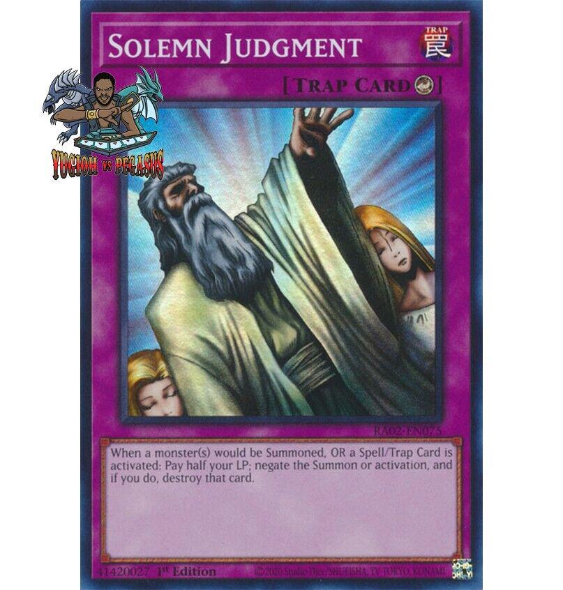 Solemn Judgment [Quarter Century Secret Rare] RA02-EN075 YuGiOh 25th Anniversary Rarity Collection II