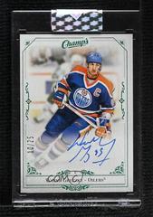 Wayne Gretzky [Green] #C-WG Hockey Cards 2020 Upper Deck Clear Cut Champs Autographs Prices