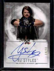 AJ Styles [Silver] Wrestling Cards 2017 Topps WWE Undisputed Autographs Prices