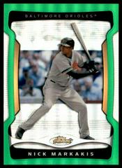 Nick Markakis [Green Refractor] #21 Baseball Cards 2009 Finest Prices