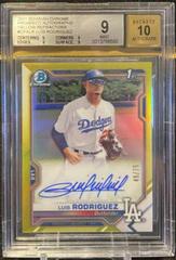 Luis Rodriguez [Yellow Refractor] #CPA-LR Baseball Cards 2021 Bowman Chrome Prospect Autographs Prices