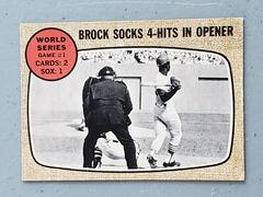 World Series Game 1 [Brock Socks 4 Hits in. . . ] #151 Baseball Cards 1968 O Pee Chee Prices