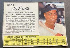 Al Smith [Hand Cut] #48 Baseball Cards 1962 Jell O Prices