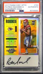 Patrick Mahomes II [Autograph Gold] Football Cards 2017 Panini Contenders Optic Prices