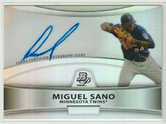 Miguel Sano Baseball Cards 2010 Bowman Platinum Prospect Autograph Prices
