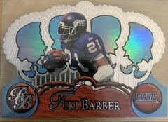 Tiki Barber [Blue Holofoil] #87 Football Cards 1997 Pacific Crown Royale Prices
