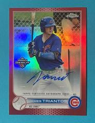 James Triantos [Autograph Red Refractor] #PDC-1 Baseball Cards 2022 Topps Pro Debut Chrome Prices